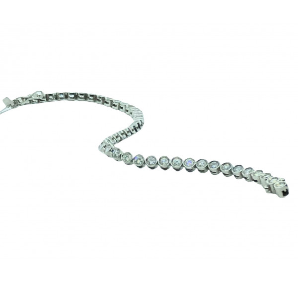 Pulsera rivere de oro blanco y diamantes 3,50cts