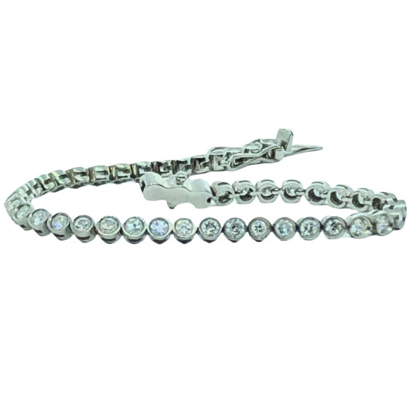 Pulsera rivere de oro blanco y diamantes 3,50cts