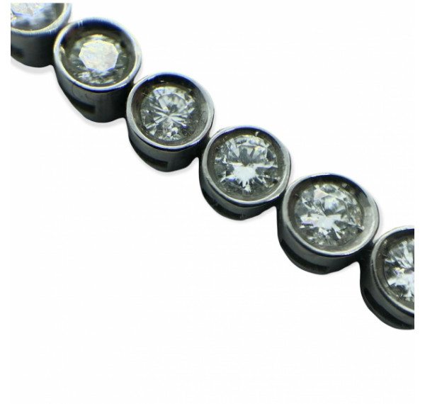 Pulsera rivere de oro blanco y diamantes 3,50cts