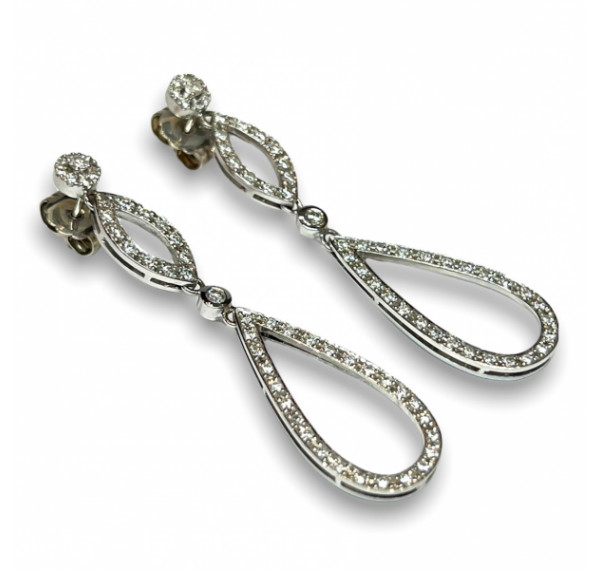 Pendientes de oro blanco con diamantes