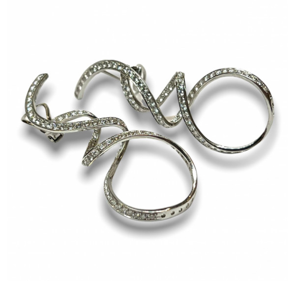 Pendientes de oro blanco con Diamantes
