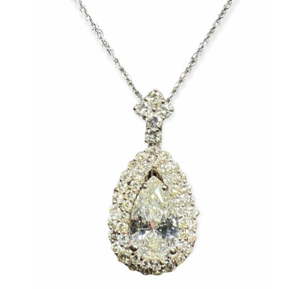 Collar de oro blanco con Diamantes