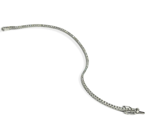 Pulsera riviere de oro blanco con diamantes 2,4cts