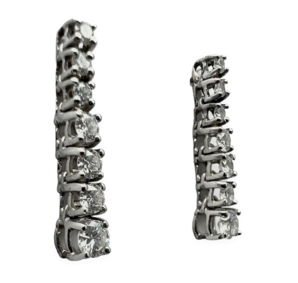 Pendientes de oro blanco con diamantes