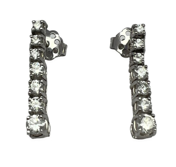 Pendientes de oro blanco con diamantes