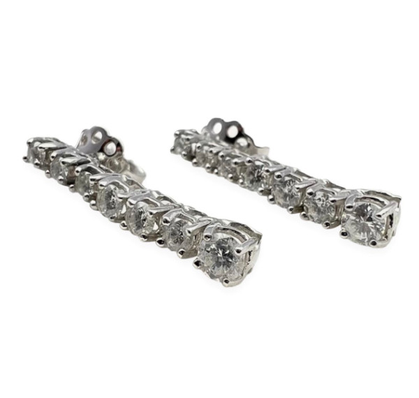 Pendientes de oro blanco con diamantes