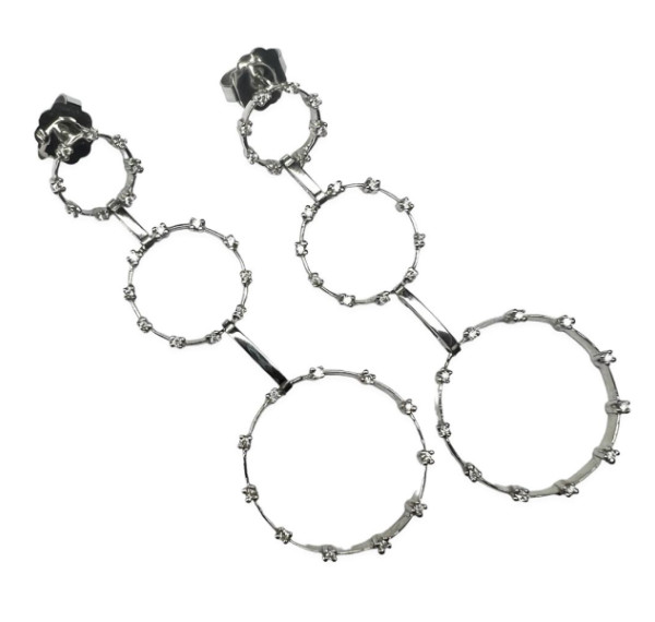 Pendientes de oro blanco con diamantes