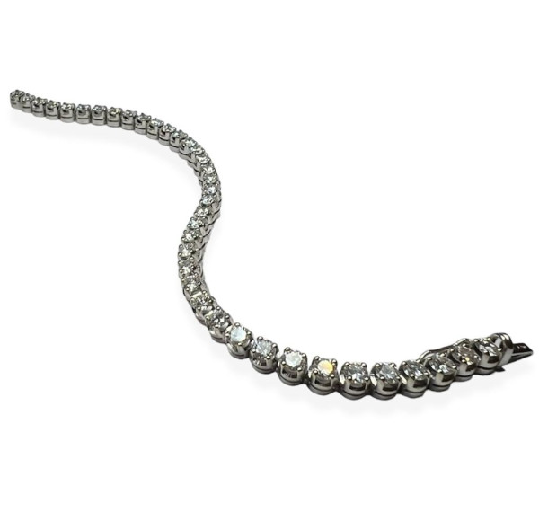 Pulsera riviere de oro blanco con Diamantes 7,60ct