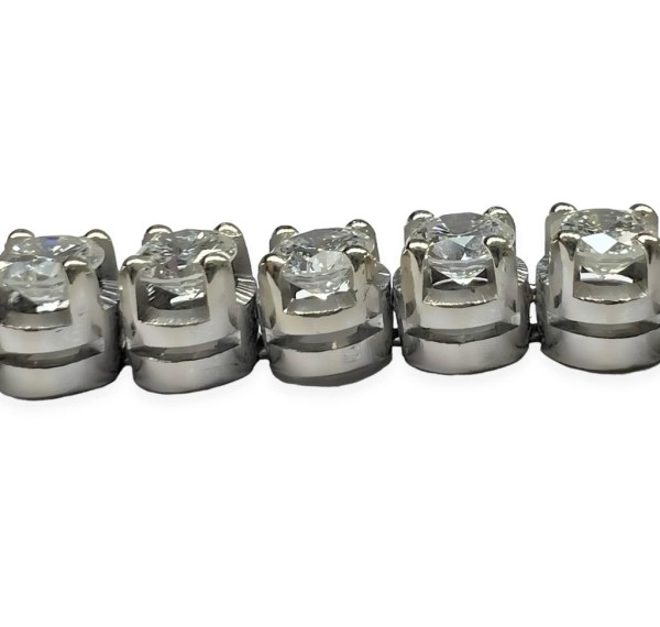 Pulsera riviere de oro blanco con Diamantes 7,60ct