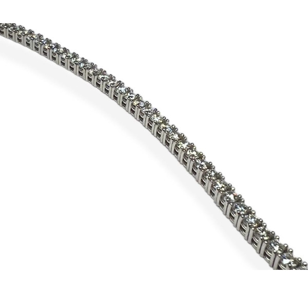 Pulsera riviere de oro blanco con Diamantes 6,07cts