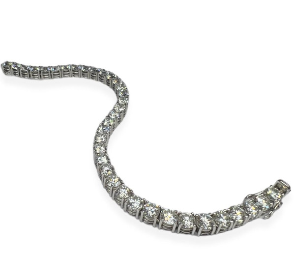 Pulsera Riviere oro blanco con Diamantes 16cts