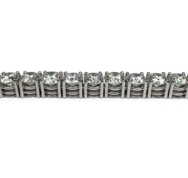 Pulsera Riviere oro blanco con Diamantes 16cts