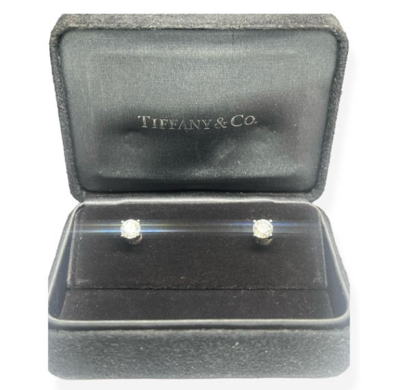 Pendientes Tiffany & Co. platino con diamantes 1,24cts