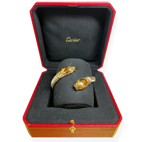 Pulsera Cartier Panthere Acero y Oro Amarillo