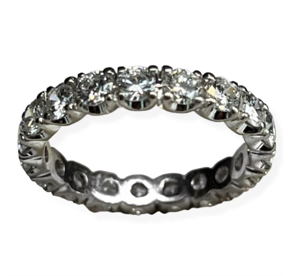 Anillo Infinity de oro blanco con Diamantes