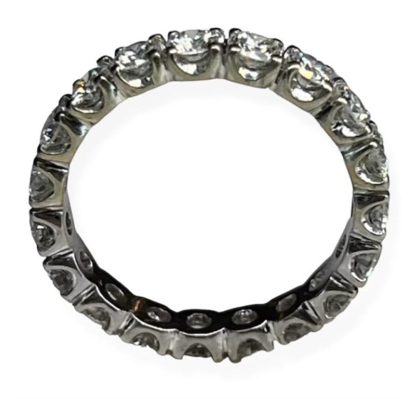 Anillo Infinity de oro blanco con Diamantes